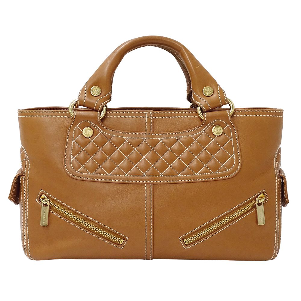 Celine Bag Women'S Brand Handbag Boogie Bag Leather Camel Brown Stylish []