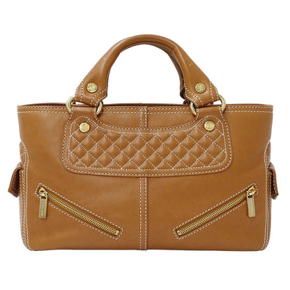 Celine Bag Women'S Brand Handbag Boogie Bag Leather Camel Brown Stylish []