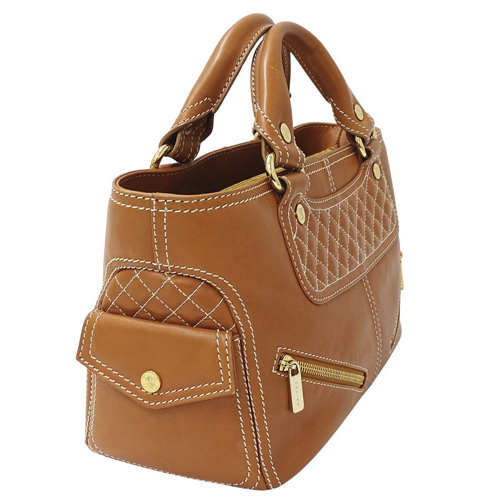 Celine Bag Women'S Brand Handbag Boogie Bag Leather Camel Brown Stylish []