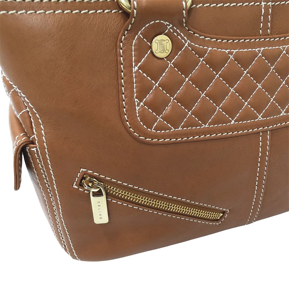 Celine Bag Women'S Brand Handbag Boogie Bag Leather Camel Brown Stylish []