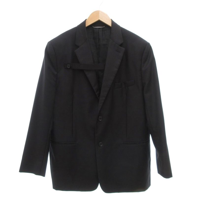 Dior Homme Dior Homme Setup Suit Tailored Jacket Pants Virgin Wool Twill Strap