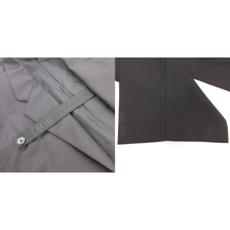 Dior Homme Dior Homme Setup Suit Tailored Jacket Pants Virgin Wool Twill Strap