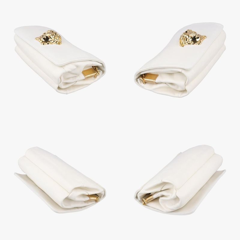 Versace (Versace) VERSACE Palazzo Medusa White Leather CLG 120 756 069 339