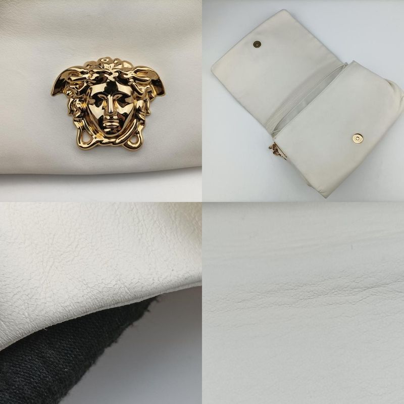 Versace (Versace) VERSACE Palazzo Medusa White Leather CLG 120 756 069 339