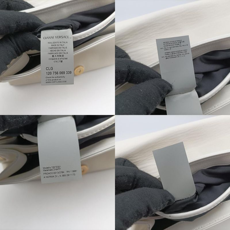 Versace (Versace) VERSACE Palazzo Medusa White Leather CLG 120 756 069 339