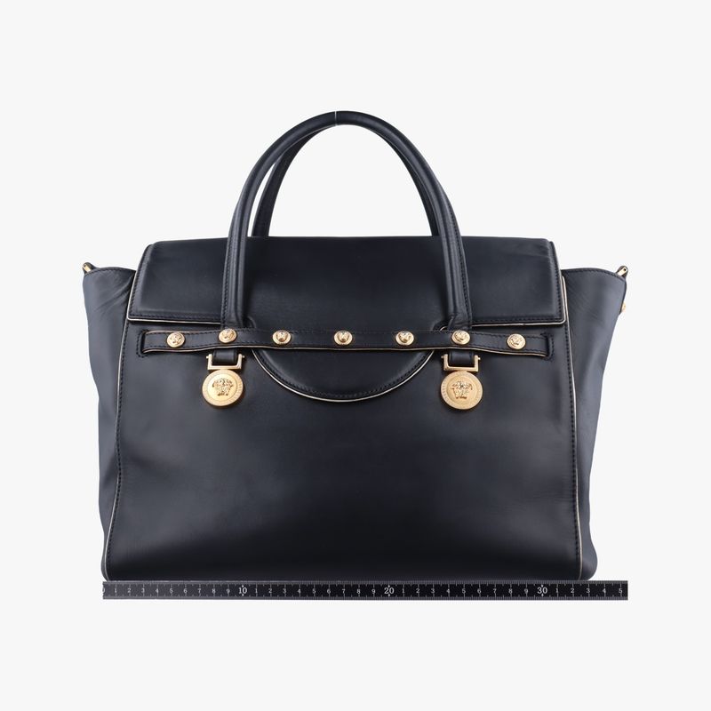 Versace (Versace) VERSACE Medusa Medallion Black Leather CLG159230420181