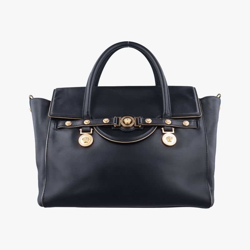 Versace (Versace) VERSACE Medusa Medallion Black Leather CLG159230420181