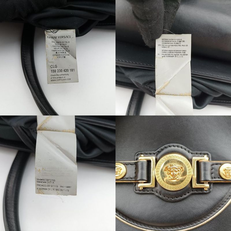 Versace (Versace) VERSACE Medusa Medallion Black Leather CLG159230420181