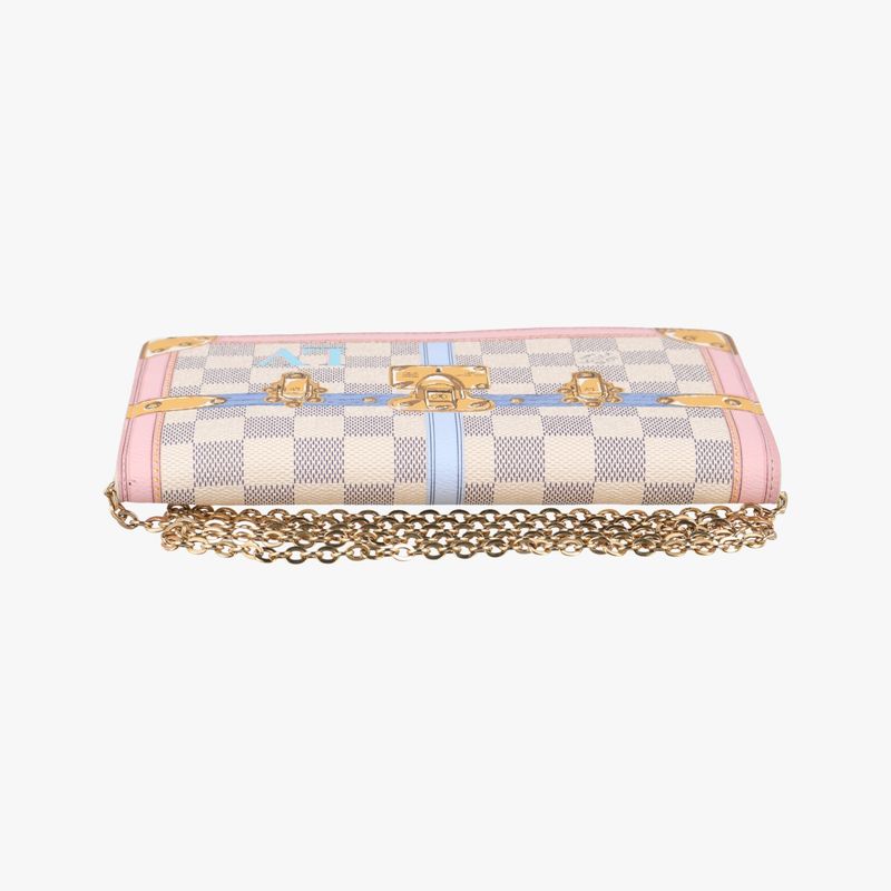 LOUIS VUITTON Summer Trunk Pochette Weekend Azure x Multicolor Damier Camber