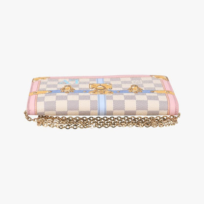 LOUIS VUITTON Summer Trunk Pochette Weekend Azure x Multicolor Damier Camber