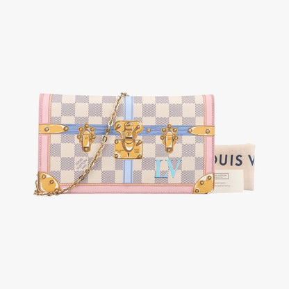 LOUIS VUITTON Summer Trunk Pochette Weekend Azure x Multicolor Damier Camber