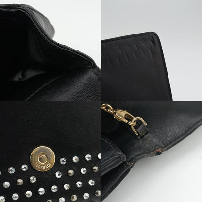 Versace VERSACE Studded Palazzo Medusa Black Leather CLG 562 504 673 535