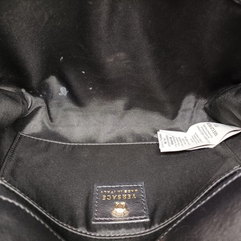 Versace VERSACE Studded Palazzo Medusa Black Leather CLG 562 504 673 535