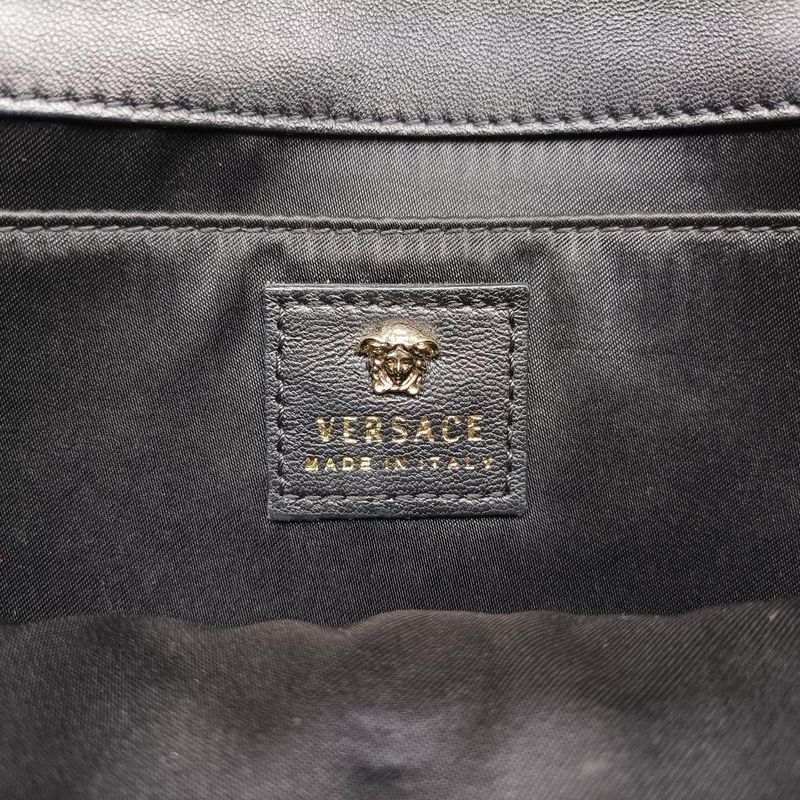 Versace VERSACE Studded Palazzo Medusa Black Leather CLG 562 504 673 535