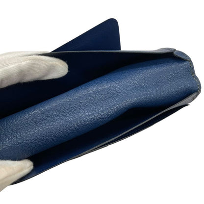 Em1213 Hermes Long Wallet Evelyne Navy-