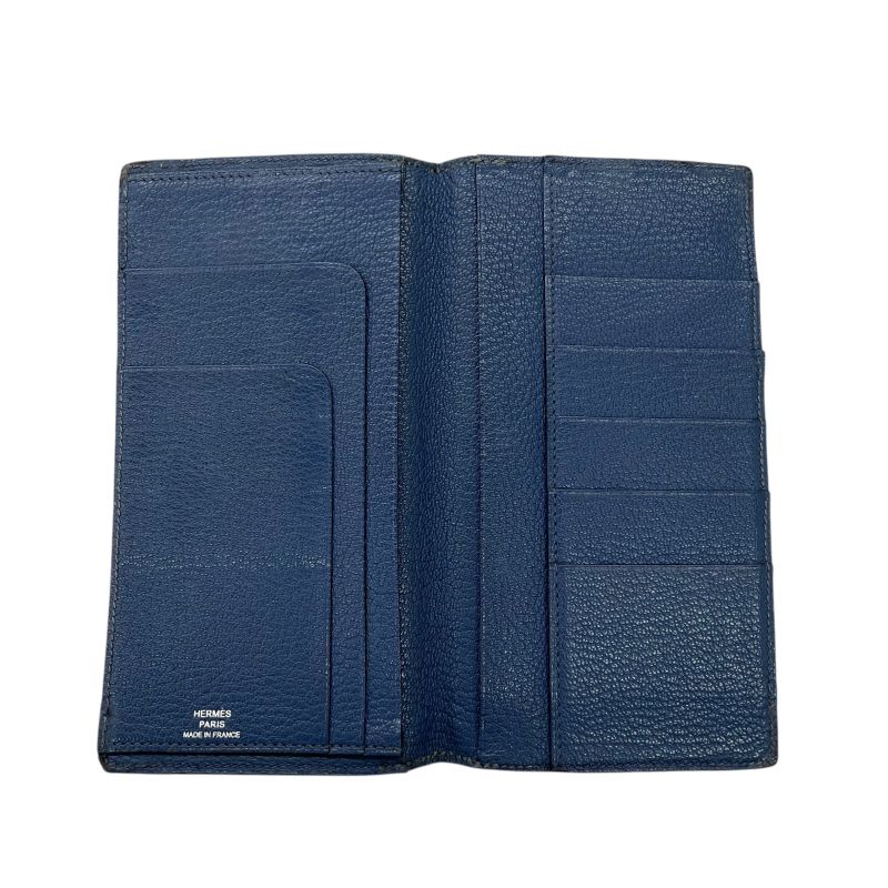 Em1213 Hermes Long Wallet Evelyne Navy-