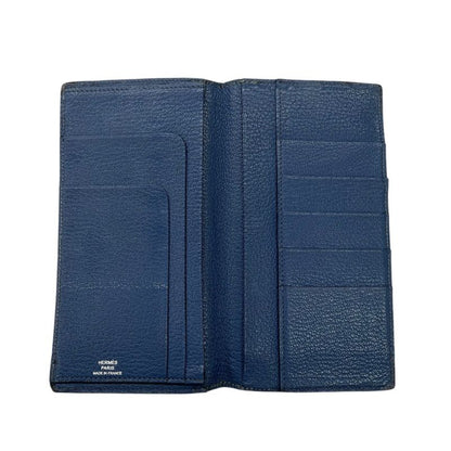 Em1213 Hermes Long Wallet Evelyne Navy-