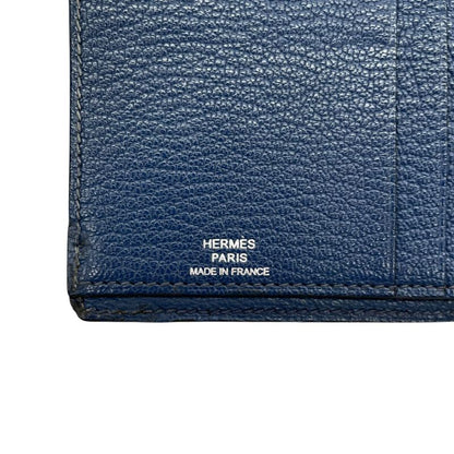 Em1213 Hermes Long Wallet Evelyne Navy-