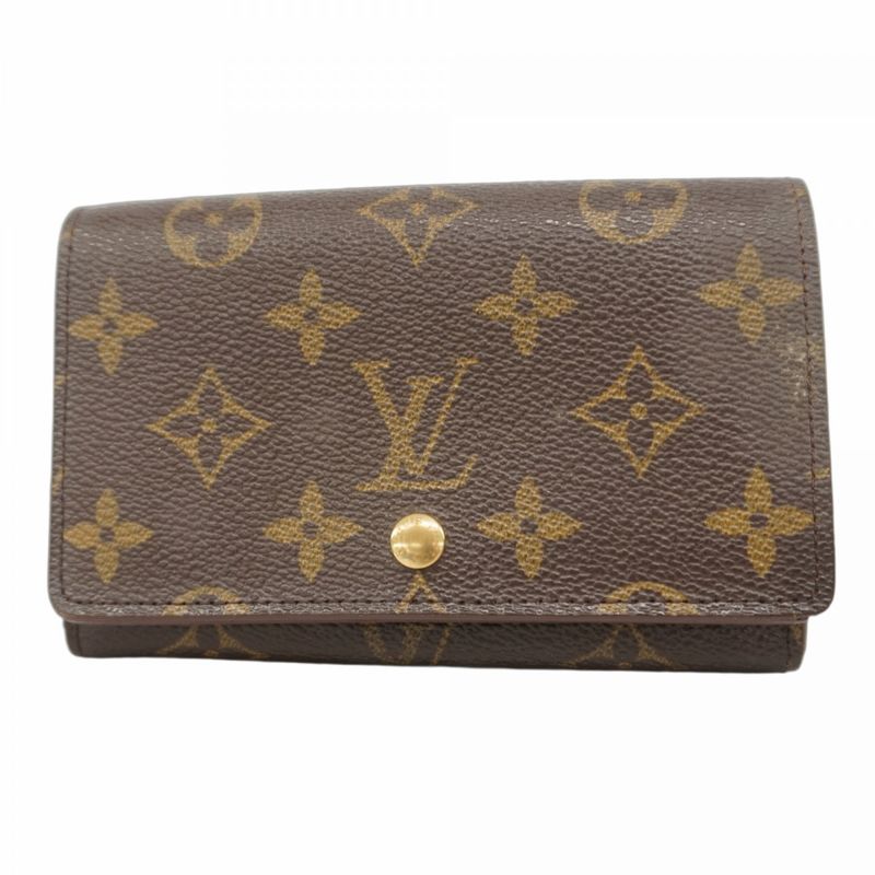 Louis Vuitton Wallet Monogram Porte Monnaie Vie Trésor M61730 Brown Ladies