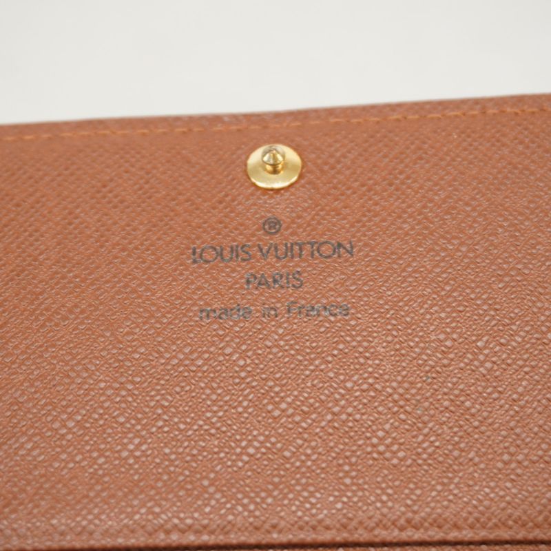 Louis Vuitton Wallet Monogram Porte Monnaie Vie Trésor M61730 Brown Ladies