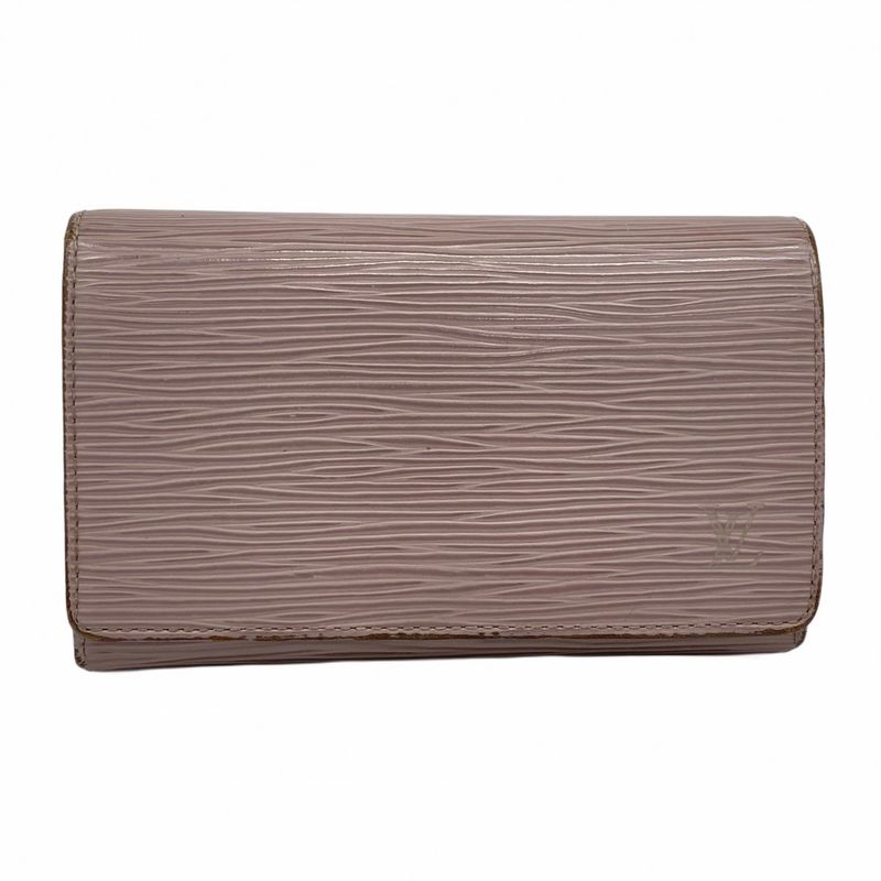 Louis Vuitton Wallet Epi Porte Monet Bier Tresor M6350b Lilla Women's