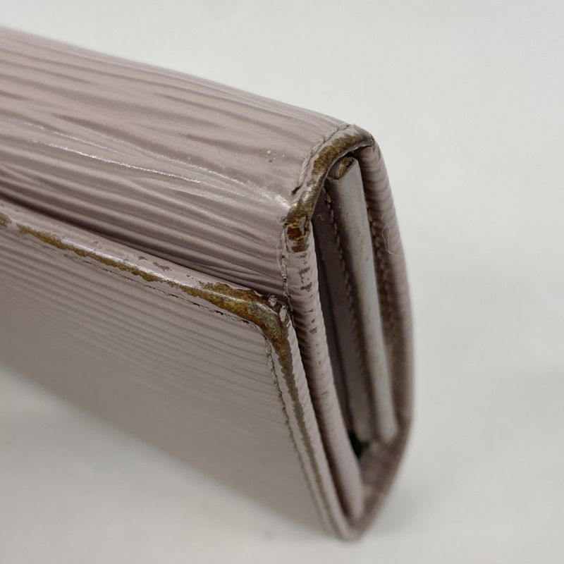 Louis Vuitton Wallet Epi Porte Monet Bier Tresor M6350b Lilla Women's