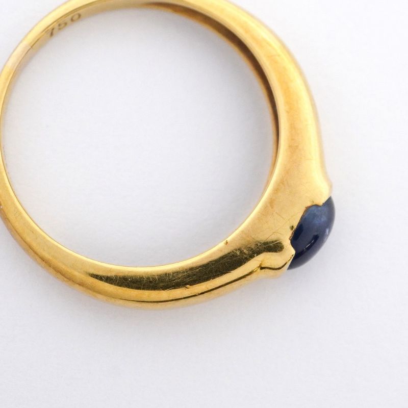 Tiffany & Co Ring 18k Yellow Gold Yellow Gold Sapphire Blue #13.5 Ladies