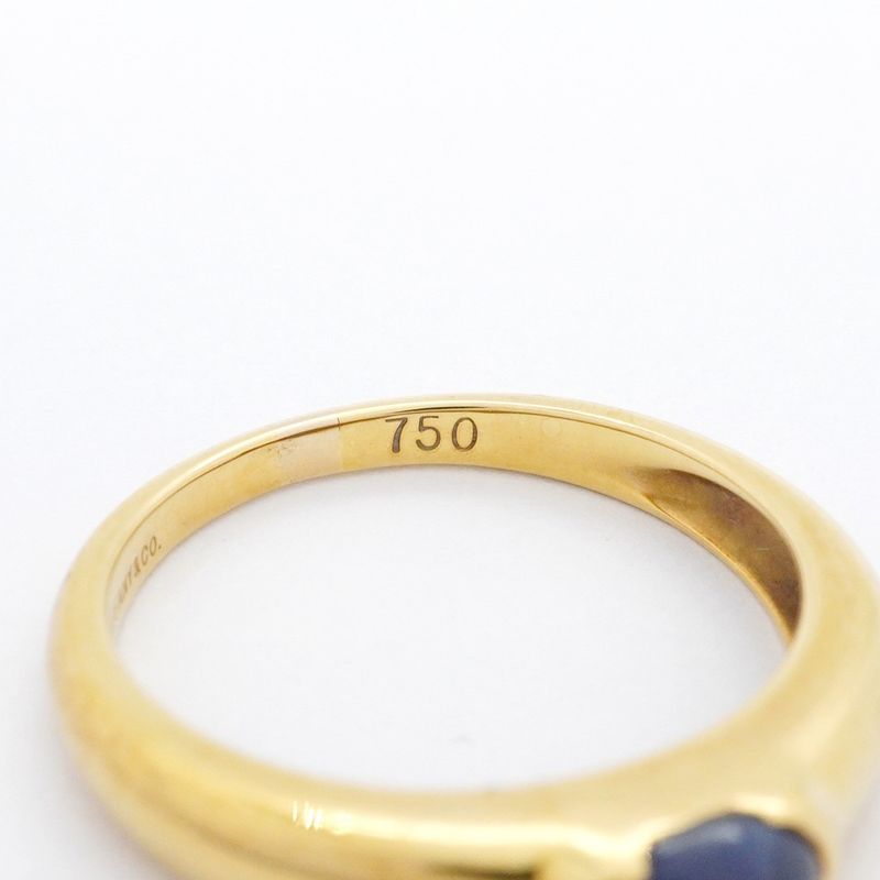 Tiffany & Co Ring 18k Yellow Gold Yellow Gold Sapphire Blue #13.5 Ladies