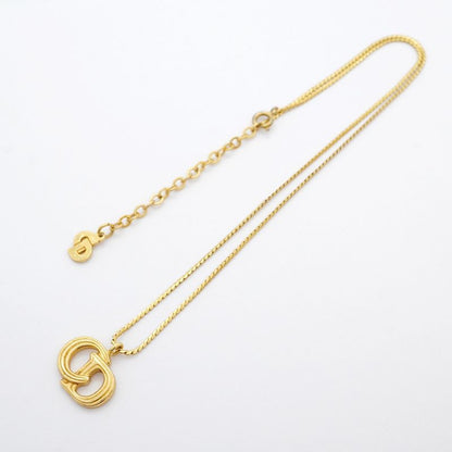 Christian Dior Necklace CD Logo GP Plated Gold Ladies