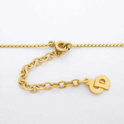 Christian Dior Necklace CD Logo GP Plated Gold Ladies