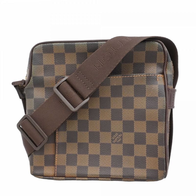 Louis Vuitton Shoulder Bag Damier Olaf PM N41442 Ebene Womens
