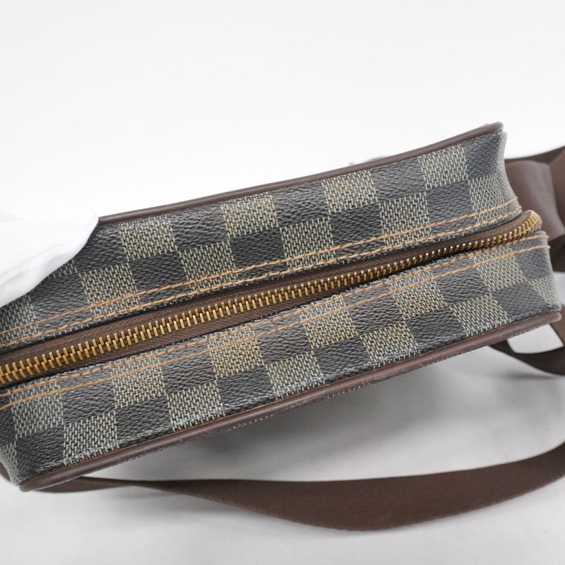 Louis Vuitton Shoulder Bag Damier Olaf PM N41442 Ebene Womens