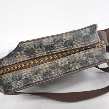 Louis Vuitton Shoulder Bag Damier Olaf PM N41442 Ebene Womens