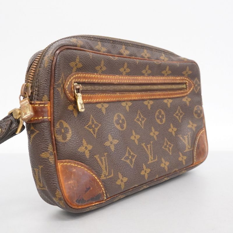 Louis Vuitton Clutch Bag Monogram Marly Dragonne GM M51825 Brown Men's