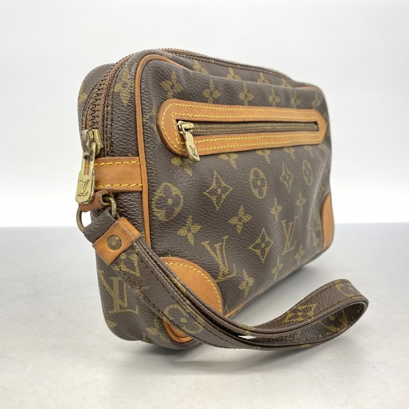 Louis Vuitton Clutch Bag Monogram Marly Dragonne GM M51825 Brown Men's