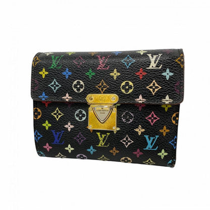 Louis Vuitton Trifold Wallet Monogram Multicolor Portefeuille Koala M58015 Noir
