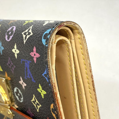 Louis Vuitton Trifold Wallet Monogram Multicolor Portefeuille Koala M58015 Noir