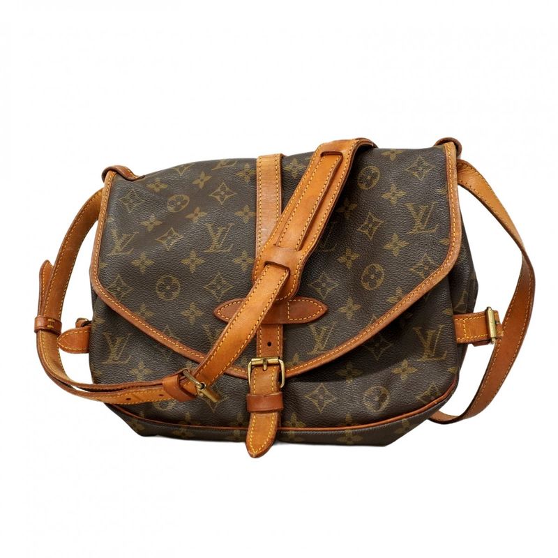 Louis Vuitton Shoulder Bag Monogram Saumur 30 M42256 Brown Ladies