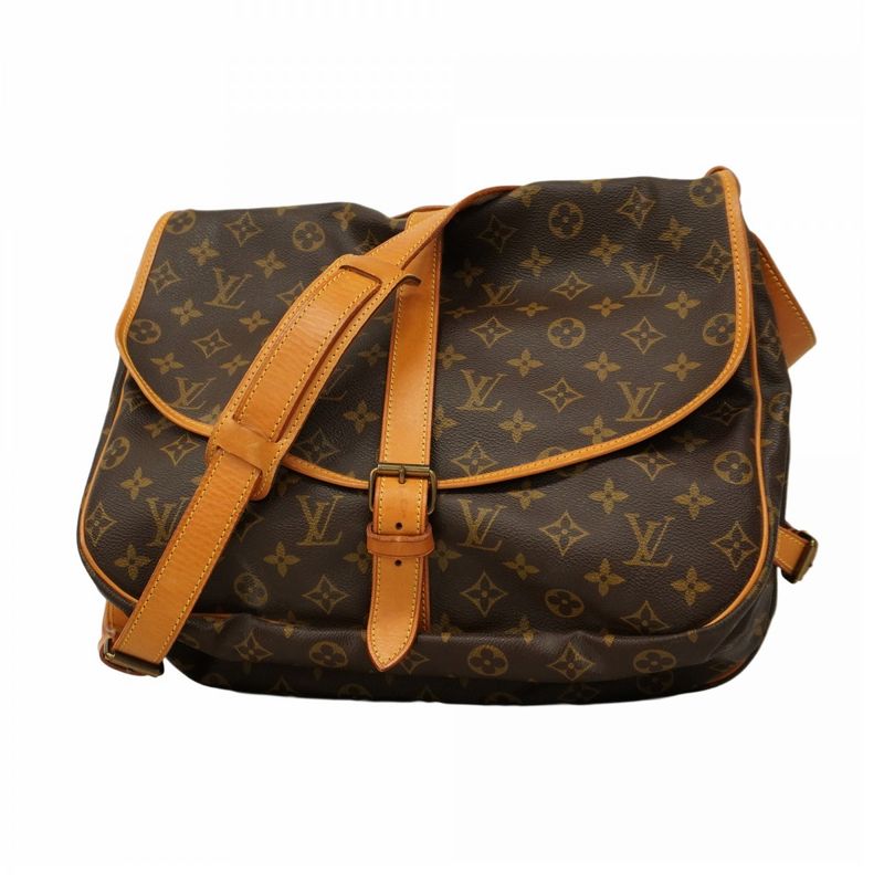 Louis Vuitton Shoulder Bag Monogram Saumur 35 M42254 Brown Ladies