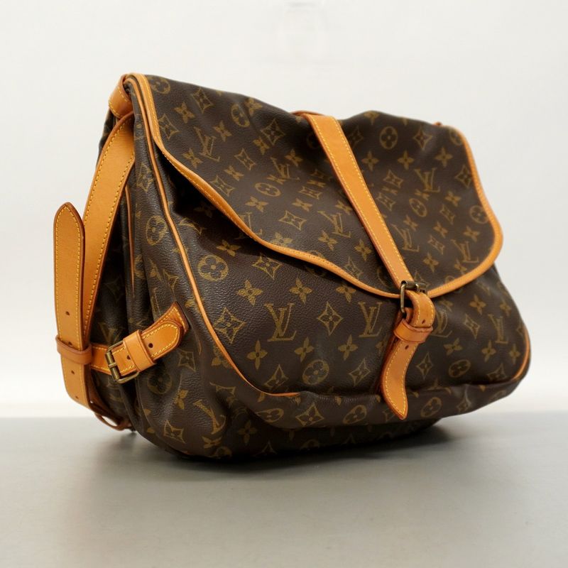 Louis Vuitton Shoulder Bag Monogram Saumur 35 M42254 Brown Ladies