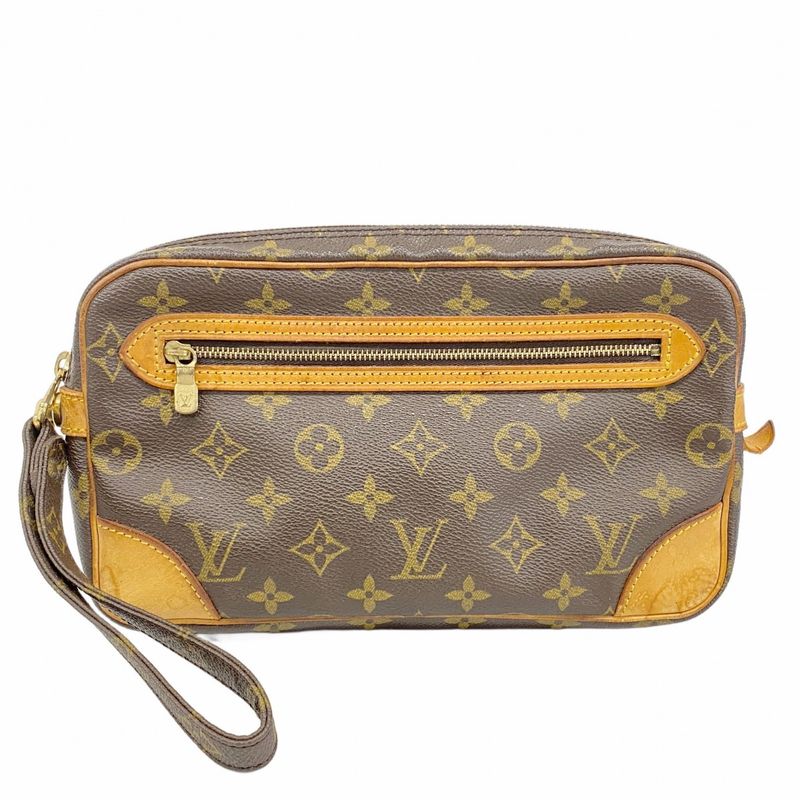 Louis Vuitton Clutch Bag Monogram Marly Dragonne GM M51825 Brown Men's