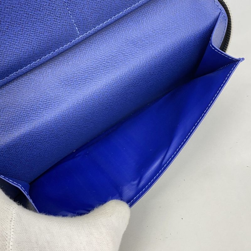 Louis Vuitton Long Wallet Taigarama Zippy Wallet Vertical M30447 Cobalt Men's