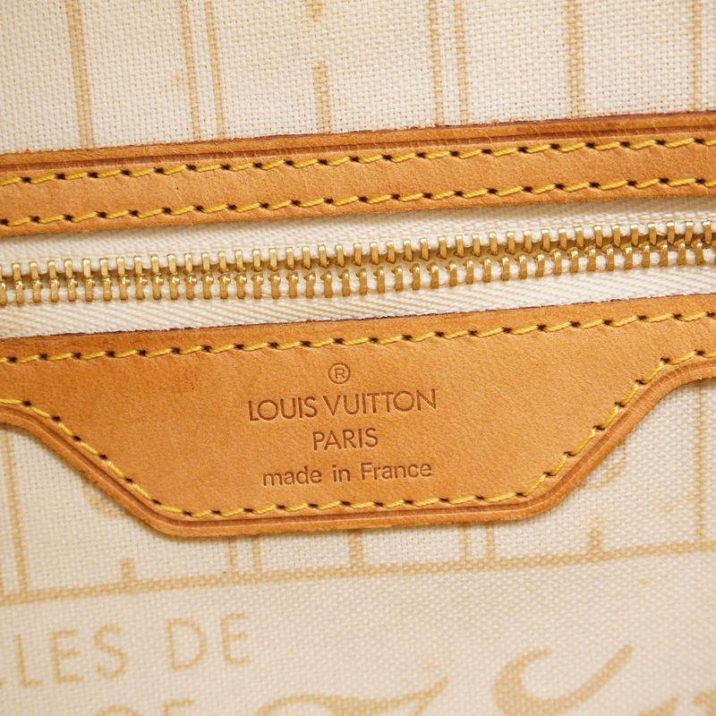 Louis Vuitton Tote Bag Damier Azure Neverfull PM N51110 White Ladies