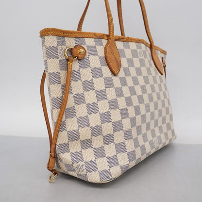 Louis Vuitton Tote Bag Damier Azure Neverfull PM N51110 White Ladies