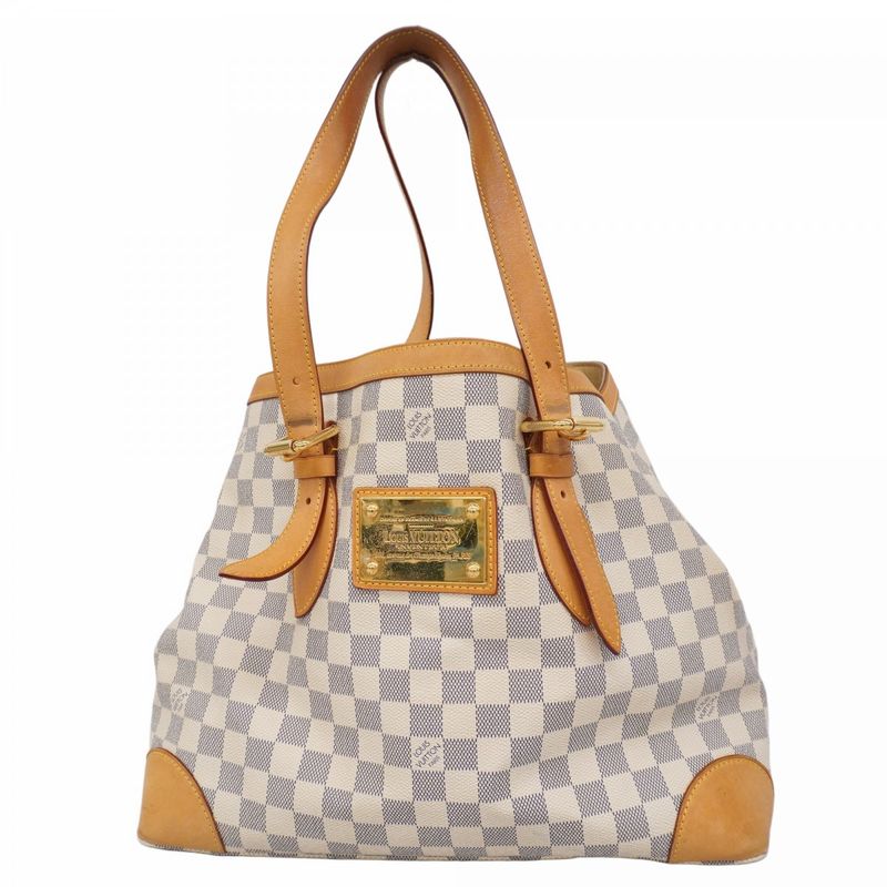 Louis Vuitton Tote Bag Damier Azure Hampstead MM N51206 White Women's