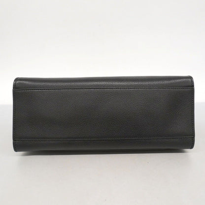 Gucci Handbag Sherry Line Totem 505342 Leather Black Gold Hardware