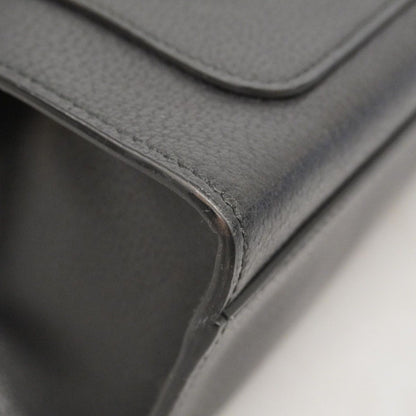 Gucci Handbag Sherry Line Totem 505342 Leather Black Gold Hardware