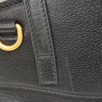 Gucci Handbag Sherry Line Totem 505342 Leather Black Gold Hardware