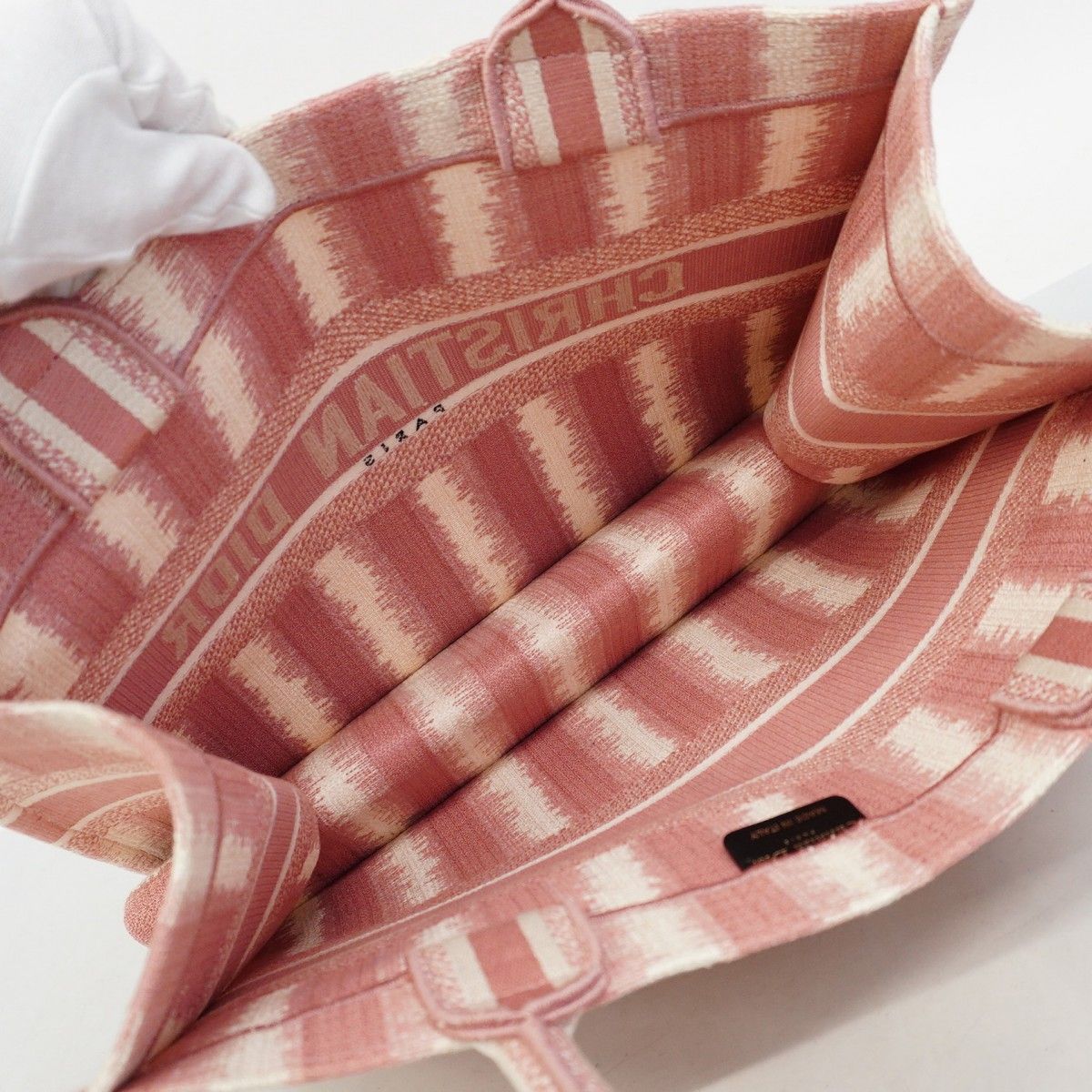 Christian Dior Tote Bag Book Tote Canvas Pink [Used] Women's