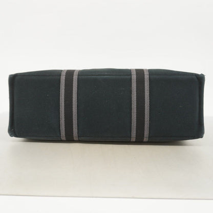 Hermes Tote Bag Fool toe GM Canvas Black Silver Hardware [Used] Women's